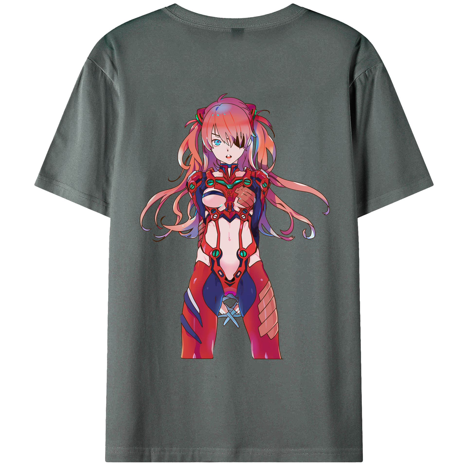 （画像用） EVA 新世紀エヴァンゲリオン 綿100％ メンズ半袖Tシャツ（バックプリント） 通気性